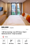 1-BR Serviced Apt. near BTS Nana 1 Bed 1 Bathroom 50 m². Fully Furnished