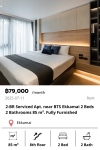 2-BR Serviced Apt. near BTS Ekkamai 2 Beds 2 Bathrooms 85 m². Fully Furnished
