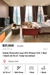 Noble Ploenchit near BTS Phloen Chit 1 Bed 1 Bath 45.76 m². Fully Furnished