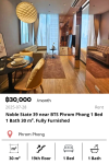 Noble State 39 near BTS Phrom Phong 1 Bed 1 Bath 30 m². Fully Furnished