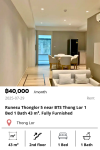 Runesu Thonglor 5 near BTS Thong Lor 1 Bed 1 Bath 43 m². Fully Furnished