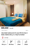 Ideo Mobi Sukhumvit 81 near BTS On Nut 2 Beds 2 Baths 60 sq. m. Fully Furnished
