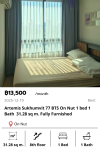 Artemis Sukhumvit 77 BTS On Nut 1 bed 1 Bath  31.28 sq m. Fully Furnished