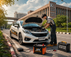 เรียกช่างมาเปลี่ยนแบตเตอรี่ Honda City ไฮบริด e:HEV หน้า ม.เกษตร ศรีราชา