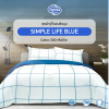Fitted bed sheet, SIMPLE LIFE BLUE