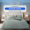 Fitted bed sheet, SYNDA RIVERINE GREEN