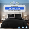 Fitted bed sheet, SYNDA RIVERINE BLACK