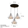 Hanging Lamp MODEL  05-ML-17250-BK(E27x3)  Black