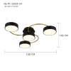 Ceiling Lamp MODEL 06-PL-32104-3+1 (LED 96W) Black/Gold