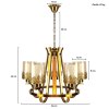 Pendant Lamp MODEL 06-SL-1301-5-GAB (E27x5) Gold Antique Brass