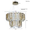 Crystal Lamp MODEL 07-SL-1707-GD-6+4 (LED 188W) Gold