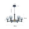 โคมไฟห้อย รุ่น 07-SL-8539-6 (LED 100W) สีทอง/ดำ