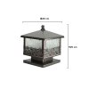 โคมไฟหัวเสาภายนอก รุ่น 12-O-3042/S/A200 (E27x1) สีน้ำตาลเข้ม