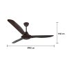 พัดลมเพดาน ใบพัด ABS รุ่น AC56-013B-BR ขนาด 56 นิ้ว สีน้ำตาล