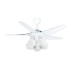 Lamp Ceiling Fan ABS Blade MODEL C152-5L-WH SIZE 46"  White