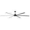 Ceiling Fan With Light Aluminum Blade Model DC120-6014-NBK SIZE 120" Matte black