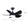 Ceiling Fan With Light ABS Blade Model DC30-1014-5-LMBK SIZE 30"  Matte black