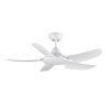 Ceiling Fan ABS Blade Model DC40-1013-5-NWH 40" Matte white