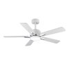 Ceiling Fan With Light Plywood Blade Model DC52-1011-5-LWH SIZE 52" Matte white