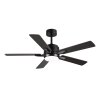 Ceiling Fan With Light Plywood Blade Model DC52-1011-5-LWP SIZE 52" Matte black