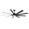 Ceiling Fan With Light Aluminum Blade Model DC72-1015-9-LMBK SIZE 72" Matte black