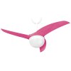 Ceiling Fan With Light  Acrylic Blade Model F348-1L-OR+RC 48" Pink