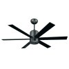 Lamp Ceiling Fan  PLYWOOD BLADES MODEL F648-BK+RC SIZE 48" Black