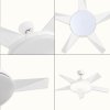 Lamp Ceiling Fan ABS Blade MODEL S-49-WH SIZE 46"  White