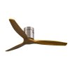 CEILING FAN Solid Wood Blade MODEL S-50-1  BN/MAPLE SIZE 52" Brushed Nickel/ Maple