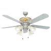 Lamp Ceiling Fan  PLYWOOD BLADES MODEL S D05-524 PIV SIZE 52"  French White Brass