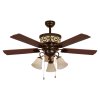 Lamp Ceiling Fan  PLYWOOD BLADES MODEL S D16-524 PTW SIZE 52"  Wood Brown Pattern