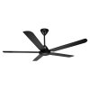 CEILING FAN Steel Blade MODEL T556-BK+WC SIZE 56"  Black