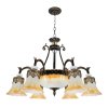 Pendant Lamp Model 06-ML-B9207-6+3 (E27x9) Black