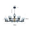 โคมไฟห้อย รุ่น 07-SL-8540-12 (LED 160W) สีทอง/ดำ