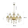 Pendant Lamp MODEL 07-SL-8542-8+4 AMBER (E14x12) Amber