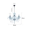 Pendant Lamp MODEL 07-SL-8543-6 CLEAR (E14x6) Clear