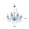 Pendant Lamp MODEL 07-SL-8544-8+4 CLEAR (E14x12) Clear