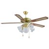 Lamp Ceiling Fan  PLYWOOD BLADE MODEL FS552-5L-PB SIZE 52"  Polish brass