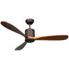 CEILING FAN Solid Wood Blade MODEL S-25 SIZE 52" Oak