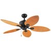 CEILING FAN Rattan Weave Blade MODEL S N01-52N CBK SIZE 52" Black/ Rattan