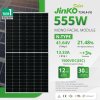 JINKO Solar PV Module 555W MONO HF (TiER1)