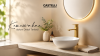 Kran Wastafel Gold Castelli Basin Mixer Mewah Desain kamar mandi minimalis mewah yang menampilkan kran wastafel gold Castelli Sanitary Single Handle Basin Mixer 1186590-GD untuk mewujudkan the ultimate home experience