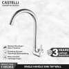 Keran Dapur Castelli Kran Angsa Single Handle Sink Tap Wall - 1185363