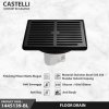 Floor Drain Castelli Saringan Pembuangan Air Kamar Mandi Black Matte - 1445139-BL