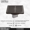Floor Drain Castelli Saringan Pembuangan Air Kamar Mandi Gray - 1445139-GM