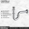 Afur Pembuangan Air Wastafel  Casteli Push Pop Up Waste + P Trap With Overflow - 1295135-HL