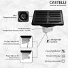 Floor Drain Castelli Saringan Pembuangan Air Kamar Mandi Black Matte - 1445139-BL