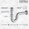Afur Pembuangan Air Wastafel  Casteli Push Pop Up Waste + P Trap With Overflow - 1295135-HL