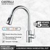 Keran Dapur Castelli Kran Tarik Luxurious Single Handle Pull Out - 1186553-CR
