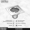 Floor Drain Castelli Saringan Pembuangan Air Kamar Mandi Chrome - 1195104